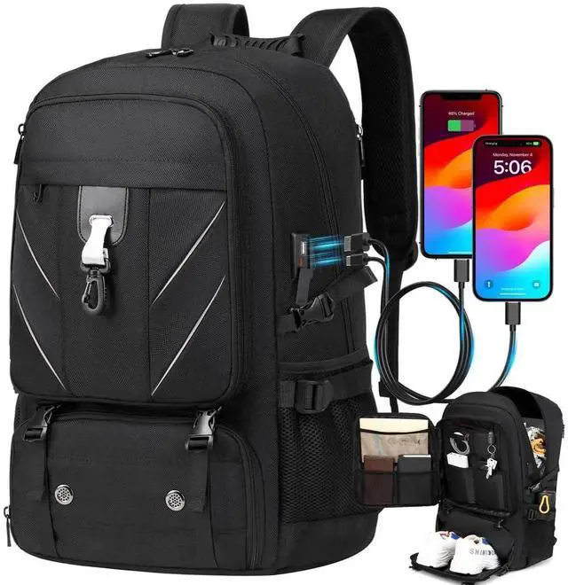 Main image of 18.4 Inch Large Travel Backpack with Shoe Compartment,80L Water Resistant Anti Theft Backpacks with USB Charging Port,Carry on Flight Approved Laptop Bag Multiple Backpack (Fits above 5.91 ft height)