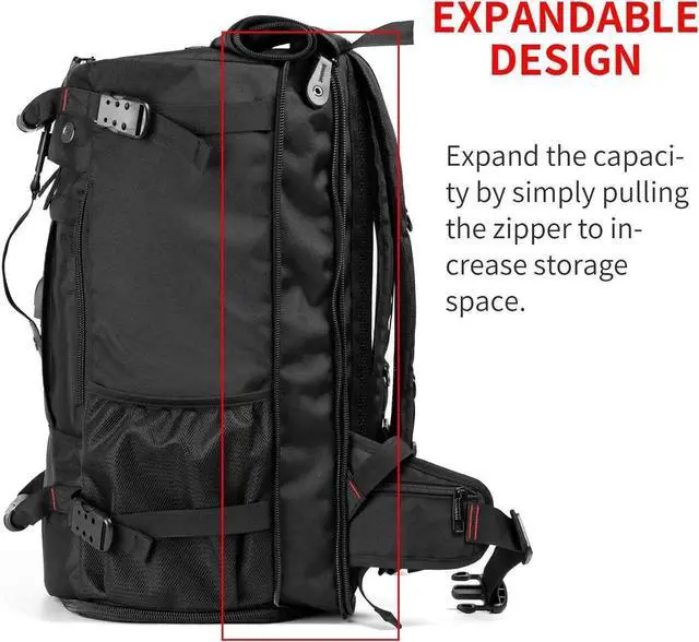 Alt view image 4 of 5 - YOUMIAN Travel Backpack Carry On Backpack Durable Convertible Duffle Bag Fit for 15.6 Inch Laptop for Men and Women hiking airplane shoes bag extendable three way uses multiple