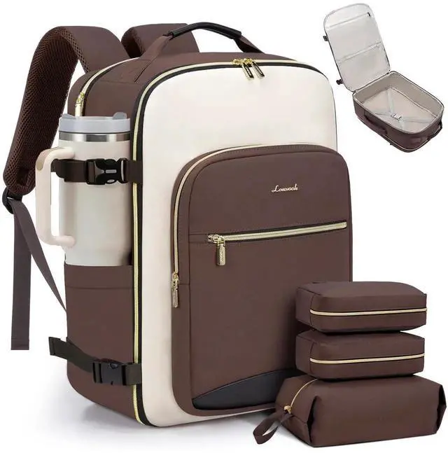 Main image of LOVEVOOK 50L Travel Backpack for Women & Men, Airline Approved Carry On Luggage with 3 Packing Cubes, TSA Overnight Bags, Waterproof Personal Item Bag, Weekender Essentials Backpacks fits 17" Laptop