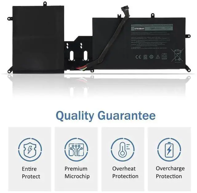 Alt view image 4 of 5 - ETESBAY Y9M6F Laptop Battery Compatible with Dell Alienware M15 R2 ALW17M-D4758W ALW17M-D4725W P87F Alienware M17 R2 P41E Series 0Y9M6F 8K84V 08K84V 11.4V 76Wh