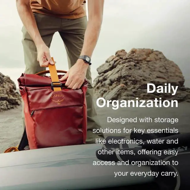 Alt view image 3 of 5 - Osprey Transporter Roll Top Laptop Backpack, Venturi Blue