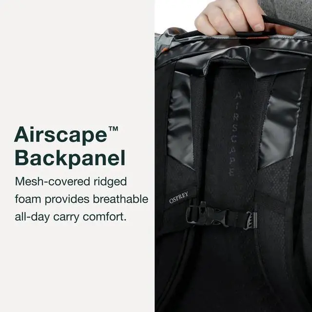 Alt view image 5 of 5 - Osprey Transporter Roll Top Laptop Backpack, Venturi Blue