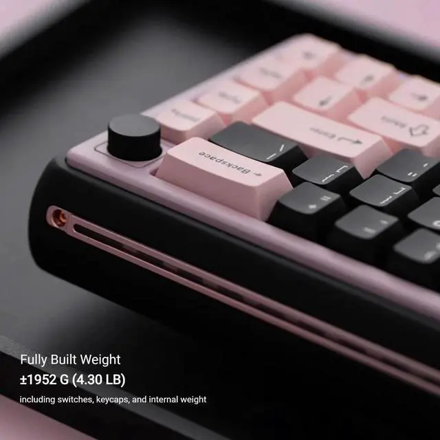 Alt view image 5 of 5 - OOCTPK Chilkey Foxy65 Mechanical Keyboard with Knob, Gasket Mount 65% Aluminum Wireless Mechanical Keyboard, BT5.0/2.4GHz/USB-C, Hot Swappable, RGB Backlit Computer Custom Key Board for PC