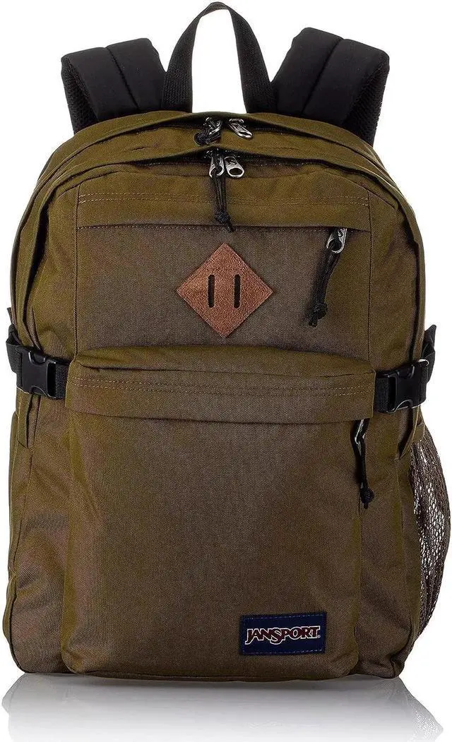Main image of JanSport Main Campus Backpack - Travel or Work backpack w 15-Inch Laptop Sleeve and Dual Water Bottle Pockets, Army Green