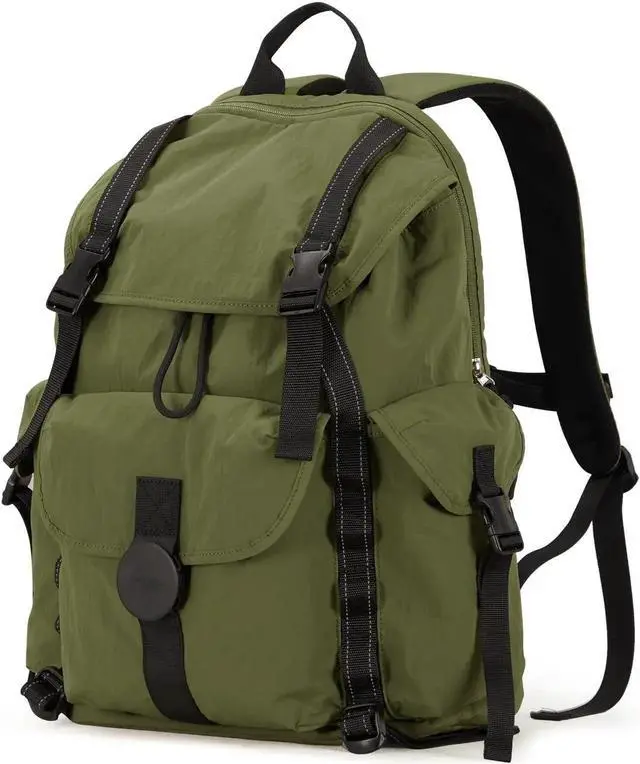 Main image of mixi Travel Backpack for Women Men, 18 Inch Carry On Laptop Backpack Flight Approved fits 16'' Laptop, Lightweight Waterproof Hiking Backpack Travel Outdoor Business Casual Daypack, Jungle Green