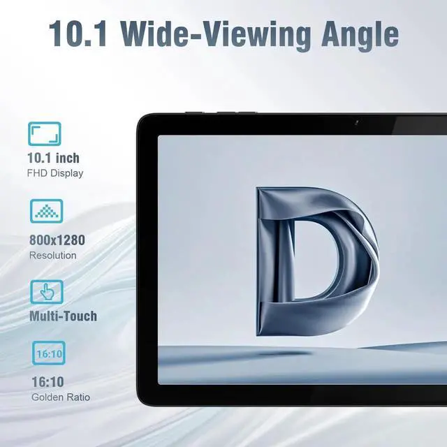 Alt view image 2 of 5 - DigiLand Android Tablet,10.1 inch Android 14 Tablet,Octa-core CPU,10 GB RAM + 64 GB ROM(Expandable TF Card) 800x1280 Resolution, WiFi 6 & Bluetooth 5.0, Dual Speakers, 8MP+13MP, 6000mAh,Widevine L1