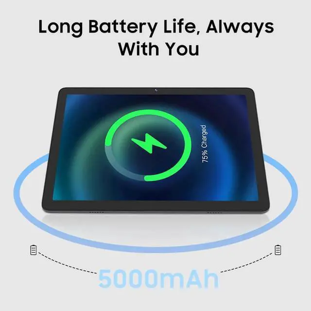 Alt view image 3 of 5 - ApoloSign Tablet, 10.1 Android Tablet with Octa-core Processor, LCD Touchscreen, 8(4+4) GB RAM, 64GB ROM, 1TB Expandable Storage, Long Battery Life, Dual Camera, WiFi 6 (Gray)