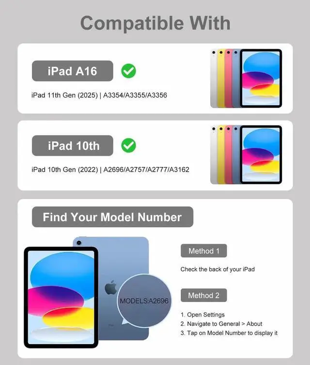 Alt view image 2 of 5 - Beydoa for iPad 10th Generation Case with Keyboard 10.9 Inch 2022/iPad (A16) 11th Gen 11 Inch 2025 - Magnetic Detachable Keyboard, Stain Proof Cover, Smart Folio Case with Pencil Holder - Grey