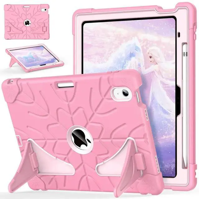 Main image of MARIWIVI Case for iPad (A16) 11th Gen 11 inch 2025/ iPad 10th Generation 10.9 inch 2022 with Pencil Holder/Kickstand, Kid Friendly Shockproof Protective Cover for iPad 11th/ 10th Gen (Pink+LP+Pink)