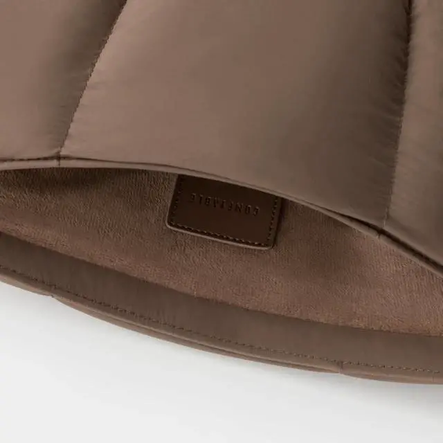 Alt view image 4 of 5 - Comfyable Puffy Laptop Sleeve 13 Inch 14 Inch, Quilted Puffer Laptop Carrying Case, Pillow Case Compatible with MacBook Air M4 2025 M3 M2 M1, MacBook Pro M4 Pro/Max, Mocha Brown