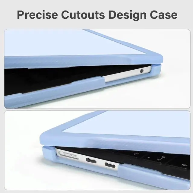 Alt view image 3 of 5 - MOSISO Compatible with MacBook Air 13 inch Case 2025 2024 2023 2022 M4 A3240 M3 A3113 M2 A2681, Soft TPU Bumper Anti-Fingerprint Hard Case&Keyboard Cover for MacBook Air 13.6 inch Case, Air Blue