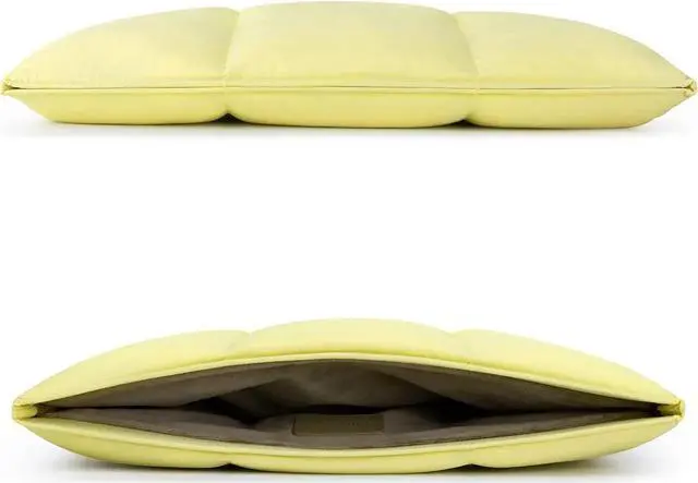 Alt view image 3 of 5 - Comfyable Puffy Laptop Sleeve 13 Inch 14 Inch, Quilted Puffer Laptop Carrying Case, Pillow Case Compatible with MacBook Air M4 2025 M3 M2 M1, MacBook Pro M4 Pro/Max, Yellow