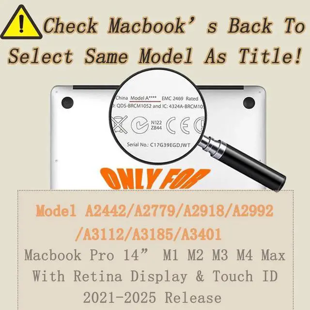 Alt view image 2 of 5 - Hard Case Compatible with MacBook Pro 14 inch Case 2021 Model A2442 M1 Pro / M1 Max with Retina Display & Touch ID, Plastic Shell Cover & Keyboard Cover Skin - Pink Flower