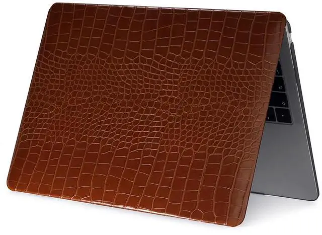 Alt view image 5 of 5 - FFBOFFC Hard Shell Compatible with MacBook Air 13 Inch Case 2020 2019 2018 Release A2337 A2179 A1932 with Retina Display & Touch ID, Leather Crocodile Print Case Laptop Cover & Keyboard Skin, Brown