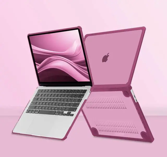 Alt view image 3 of 5 - MOSISO Compatible with MacBook Pro 13 inch Case M2 2025-2016 A2338 M1 A2251 A2289 A2159 A1989 A1708 A1706, Anti-Cracking Heavy Duty Plastic TPU Bumper Hard Case&Keyboard Skin&Screen Film, Wine Red