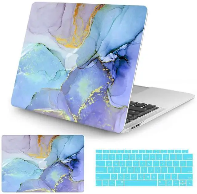 Main image of Watbro Compatible with MacBook Air 13 Inch Laptop Case 2020 2019 2018 Release A2337 M1/A2179/A1932,Colorful Marble Case with Keyboard Cover Skin for MacBook Air 2020 with Touch ID