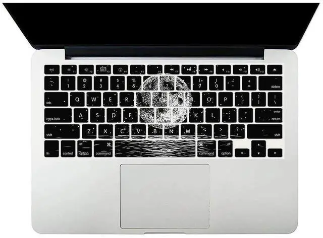 Alt view image 2 of 5 - Case Compatible with MacBook Air 13 inch (Models: A1369 & A1466, Older Version 2010-2017), 2 in 1 Plastic Hard Shell Protective Case Cover & Keyboard Protector - Moon