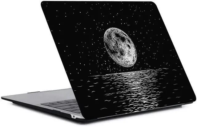 Alt view image 5 of 5 - Case Compatible with MacBook Air 13 inch (Models: A1369 & A1466, Older Version 2010-2017), 2 in 1 Plastic Hard Shell Protective Case Cover & Keyboard Protector - Moon