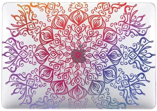 Main image of Fulbrio Arts Compatible with MacBook Pro 13 inch Hard Shell Clear Case Skin, 2022, 2021,2016-2022 Release A1706/A1989/A2159 Slim Transparent Hard Shell with Keyboard Cover,Mandala Flower