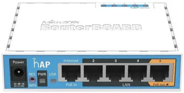 Main image of Mikrotik hAP Internal Power Over Ethernet (PoE) White WLAN Access Point