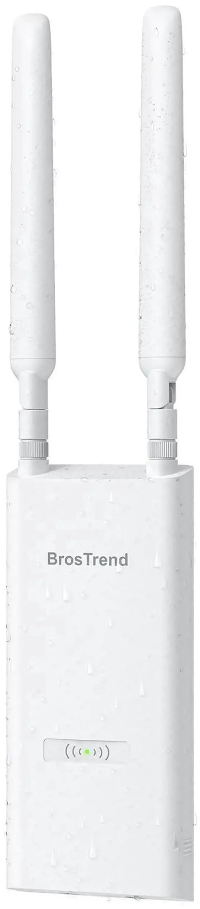 Main image of BrosTrend AC1200 Outdoor Access Point Long Range, IP65 Weatherproof Gigabit WiFi Access Point, Dual Band 5GHz + 2.4G, PoE Powered, with Passive PoE Injector, Universal Compatible, WAP for Yard Farm RV