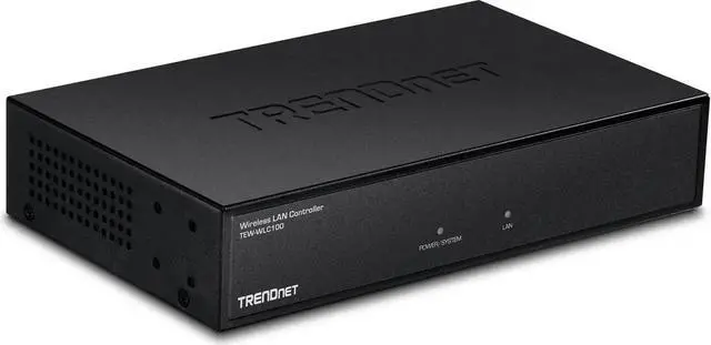 Main image of TRENDnet Wireless LAN Controller, Built-in 5-Port GB Switch, Compatible with: TEW-755AP/TEW-821DAP/TEW-825DAP, Access Point Management, TEW-WLC100, Black, Manage up to 128 AP's