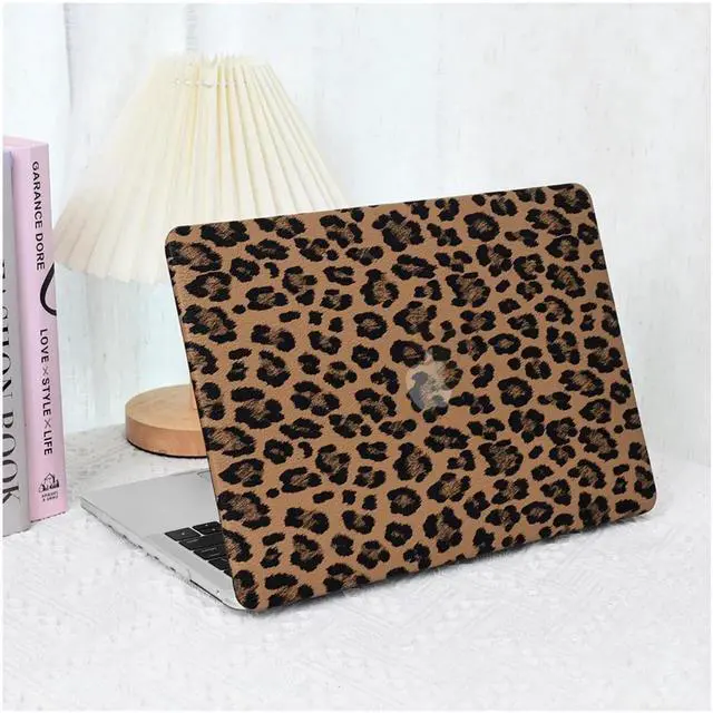 Main image of BYCeke Compatible with MacBook Air 15 inch Case 2025 2024 2023 M4 A3241 M3 A3114 M2 A2941,for Mac Air15 M3 Leather Cheetah Print Hard Shell&Keyboard Cover for MacBook 15 M4 Plastic Cases,Leopard Brown