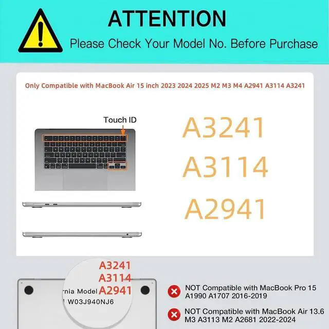 Alt view image 5 of 5 - BYCeke Compatible with MacBook Air 15 inch Case 2025 2024 2023 M4 A3241 M3 A3114 M2 A2941,for Mac Air15 M3 Leather Cheetah Print Hard Shell&Keyboard Cover for MacBook 15 M4 Plastic Cases,Leopard Brown