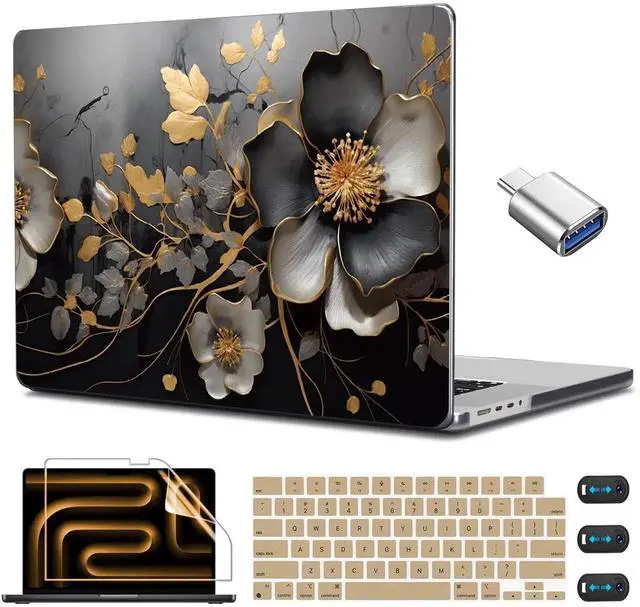 Alt view image 4 of 5 - CISSOOK for MacBook Pro 14 inch Case 2025-2021 Release M5 M4 A3401 A3112 A3185 M3 A2918 A2992 M2 A2779 M1 A2442 Pro Max Chip, 14 in Plastic Hard Shell & Keyboard Cover, Abstract Oil Painting