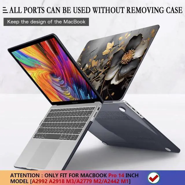 Main image of CISSOOK for MacBook Pro 14 inch Case 2025-2021 Release M5 M4 A3401 A3112 A3185 M3 A2918 A2992 M2 A2779 M1 A2442 Pro Max Chip, 14 in Plastic Hard Shell & Keyboard Cover, Abstract Oil Painting