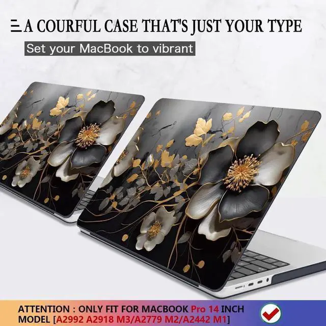 Alt view image 3 of 5 - CISSOOK for MacBook Pro 14 inch Case 2025-2021 Release M5 M4 A3401 A3112 A3185 M3 A2918 A2992 M2 A2779 M1 A2442 Pro Max Chip, 14 in Plastic Hard Shell & Keyboard Cover, Abstract Oil Painting