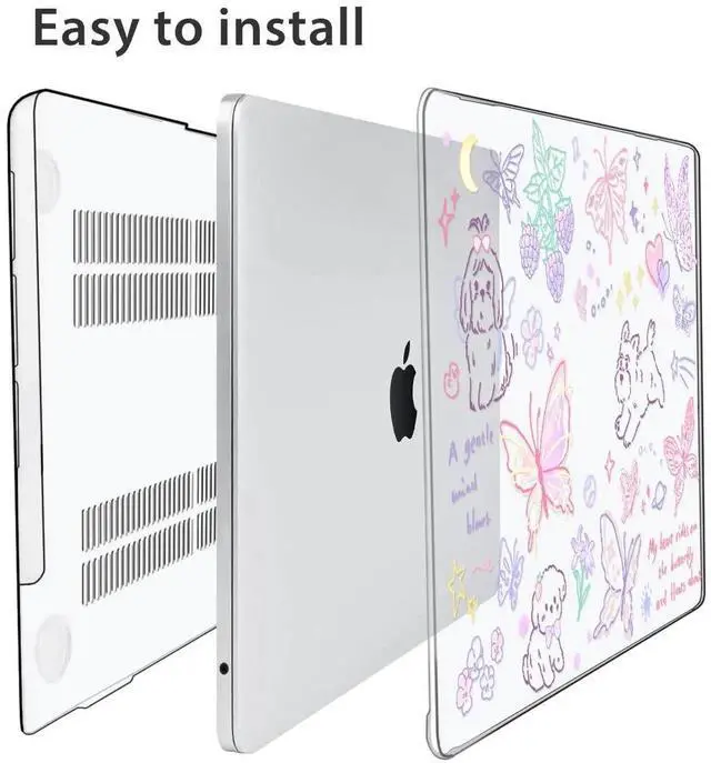 Alt view image 5 of 5 - HOHAIYOO Compatible with MacBook Air 15 inch Case 2025 2024 2023 Release M4 A3241 M3 A3114 M2 A2941 with Liquid Retina Display, Hard Shell Case&Keyboard Cover&Webcam Cover&Screen Protector, Cute Puppy