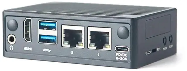 Alt view image 4 of 5 - FriendlyElec Nanopi M5 Portable Mini Router OpenWRT - LPDDR5 8GB/16GB RAM 6TOPS NPU, RK3576 SoC with Al Model, Dual Gbps Ethernet for IoT NAS Smart Gateway (with WiFi Module, 8GB, Standard)