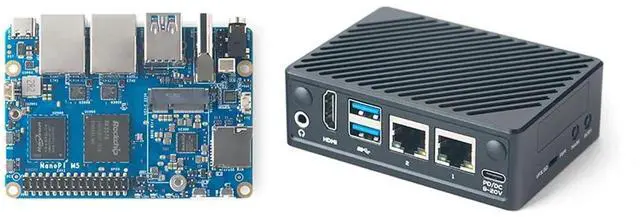 Main image of FriendlyElec Nanopi M5 Portable Mini Router OpenWRT - LPDDR5 8GB/16GB RAM 6TOPS NPU, RK3576 SoC with Al Model, Dual Gbps Ethernet for IoT NAS Smart Gateway (with WiFi Module, 8GB, Standard)