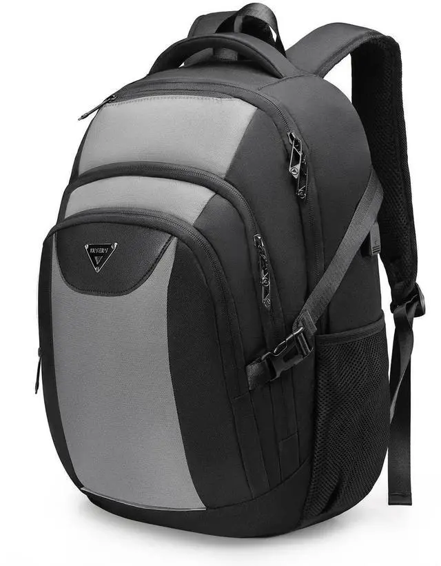 Main image of Laptop Travel Backpack with USB Charging Port, Anti-Theft Travel Business Backpack Fits 17 Inch Notebook, 30L Water-Resistant Work Computer Backpack, College School Bookbag for Men Women, Grey/Black