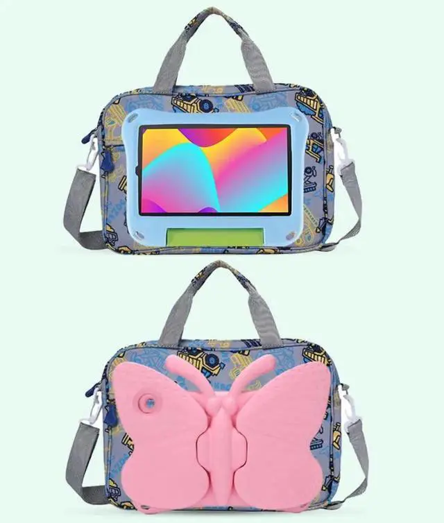 Alt view image 3 of 5 - Topevoeon Kids Tablet Bag with Handle Shoulder Strap, 13 inch Cute Excavator Tablet Sleeve Carrying Bag Case for Boy Girl Fit Fire HD 10 HD 8 IPAD 10 11 A16 10.2 7 8 9 Kids pro Tablets WJJ