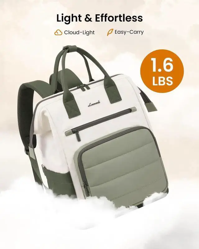 Main image of LOVEVOOK Puffer Laptop Backpack for Women, 15.6 Inch Work Backpack purse for Nurse Teacher, College Back to School Bookbag for Teen Girls, Personal Item Travel Bag Computer Daypack for Daily Commute