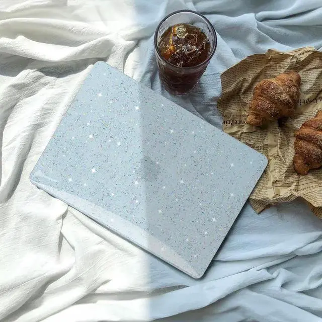 Alt view image 5 of 5 - Anban Compatible with MacBook Air 13 inch Case 2025 2024 2023 2022 M4 M3 M2 A3240 A3113 A2681, Luxirous Glitter Plastic Hard Shell+Keyboard Cover+Screen Protector for MacBook Air 13.6 inch Case, Blue