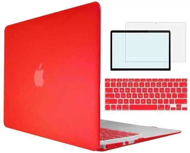 Main image of TOJIA Compatible with MacBook Pro 13 Case,4 in 1 Rubberized Hard Cover with Keyboard Skin Screen Shell for MacBook Pro 13 Inch w/Out Touch Bar Touch ID Model:A1708 A1988, Red