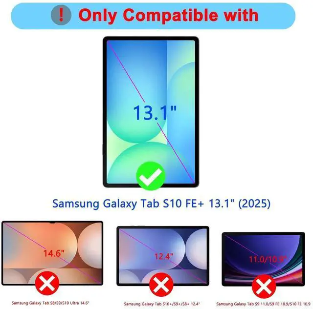 Alt view image 5 of 5 - for Samsung Galaxy Tab S10 FE+ Plus 13.1" 2025 Keyboard Case: 7 Colors Backlit Trackpad Keyboard for 13.1-inch Galaxy Tab S10 FE+ - One-Click DEX Mode - Detachable Key Board Cover with Pen Holder