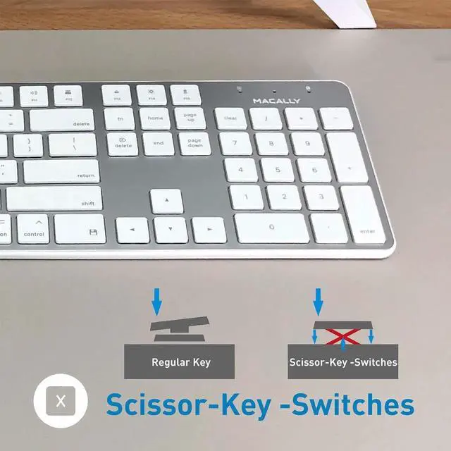 Alt view image 3 of 5 - acally Ultra Slim Wired Keyboard, a Silent Wired Mouse, and an Ergonomic Laptop Stand, Excellent Apple Accessories
