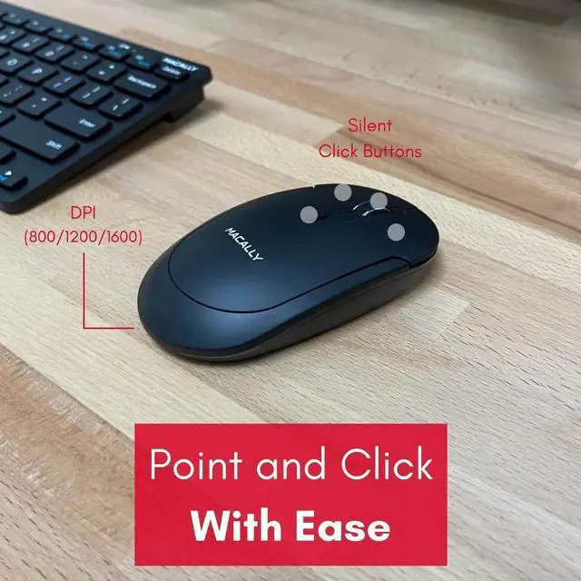 Alt view image 2 of 5 - Macally Wireless Mini Keyboard & Mouse Combo and a 1080P Webcam, Stay Connected to Work from Home