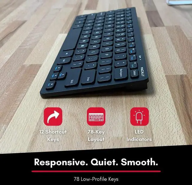 Alt view image 4 of 5 - Macally Wireless Mini Keyboard & Mouse Combo and a 1080P Webcam, Stay Connected to Work from Home