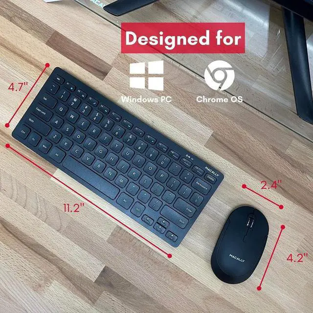 Alt view image 5 of 5 - Macally Wireless Mini Keyboard & Mouse Combo and a 1080P Webcam, Stay Connected to Work from Home