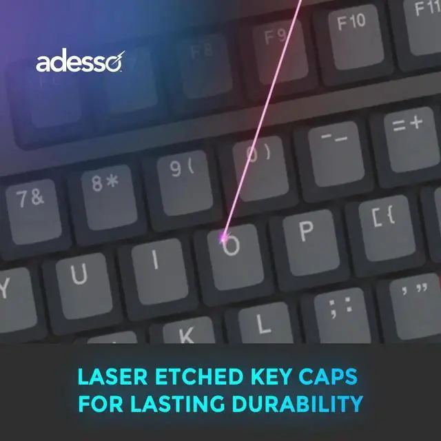 Alt view image 5 of 5 - ADESSO EasyTouch 150 Ergonomic Wired Mechanical Keyboard with Cherry MX Brown Switches, Integrated Palm Rest, Dedicated Copilot AI Hotkey, Full-Sized Layout with Numeric Pad for Comfortable Typing