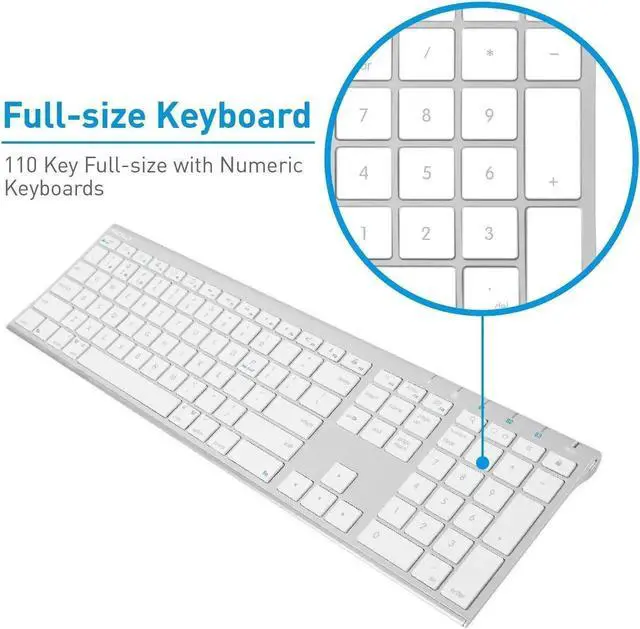 Alt view image 3 of 5 - Macally Wireless Bluetooth Keyboard Webcam