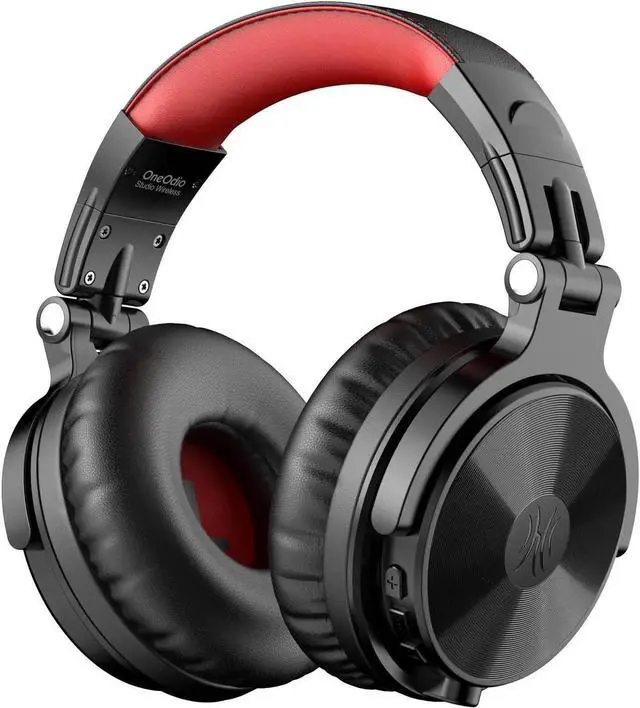 Main image of OneOdio Bluetooth Over Ear Headphones, 110 Hrs Wireless/Wired Stereo Sound Foldable Headsets with Deep Bass 50mm Neodymium Drivers for PC/Phone/Tablet - Studio Wireless Pro C, Red