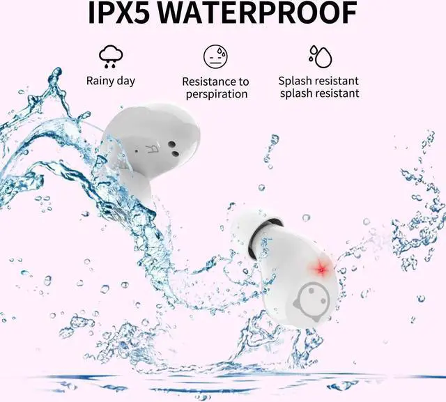 Alt view image 2 of 5 - AMAFACE Wireless Earbuds,Cartoon Wireless Bluetooth 5.0 Headset Built-in Mic,Cute Panda Earbuds,IPX5 Waterproof Headphones,Wireless Sports Earphones,36H Playtime HiFi Stereo Deep Bass Earbuds