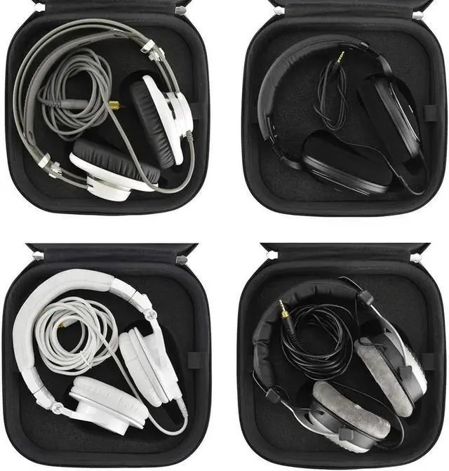 Alt view image 2 of 5 - Geekria Shield Headphones Case for Large Sized Over-Ear Headsets, Replacement Hard Shell Travel Carrying Bag with Cable Storage, Compatible with Denon AHD9200, Sony MDR-Z1R (Dark Grey)