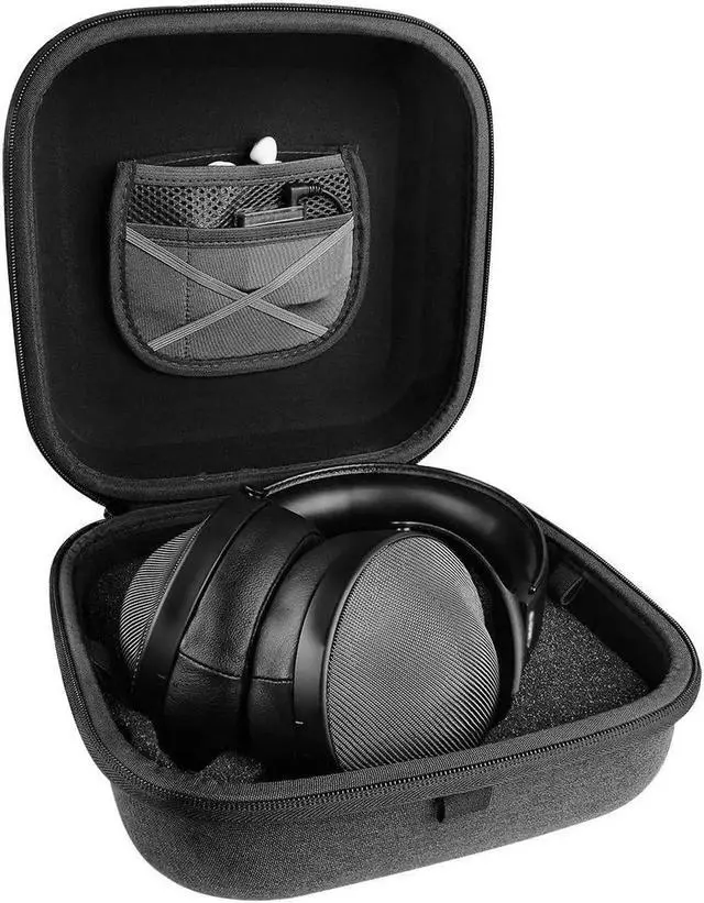 Alt view image 4 of 5 - Geekria Shield Headphones Case for Large Sized Over-Ear Headsets, Replacement Hard Shell Travel Carrying Bag with Cable Storage, Compatible with Denon AHD9200, Sony MDR-Z1R (Dark Grey)